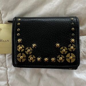 Card Wallet Black Leather Coleman NWT